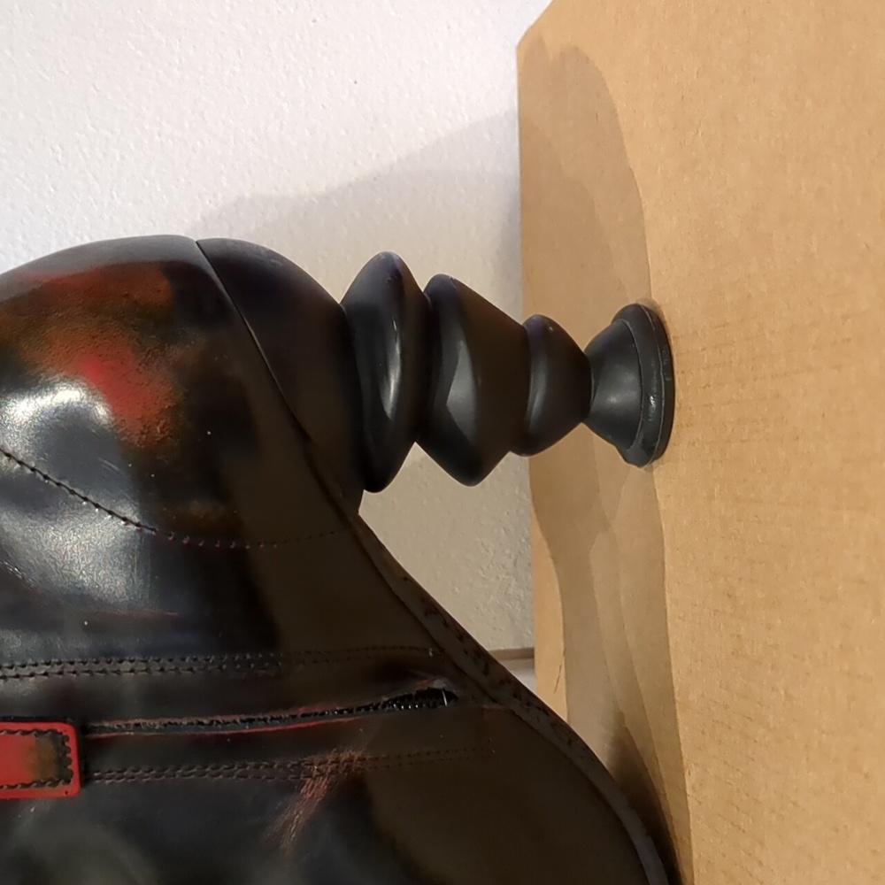 Rare John Fluevog Nuumite Black & Red boots w/ Powerhouse heel W9.5 - Picture 3 of 6